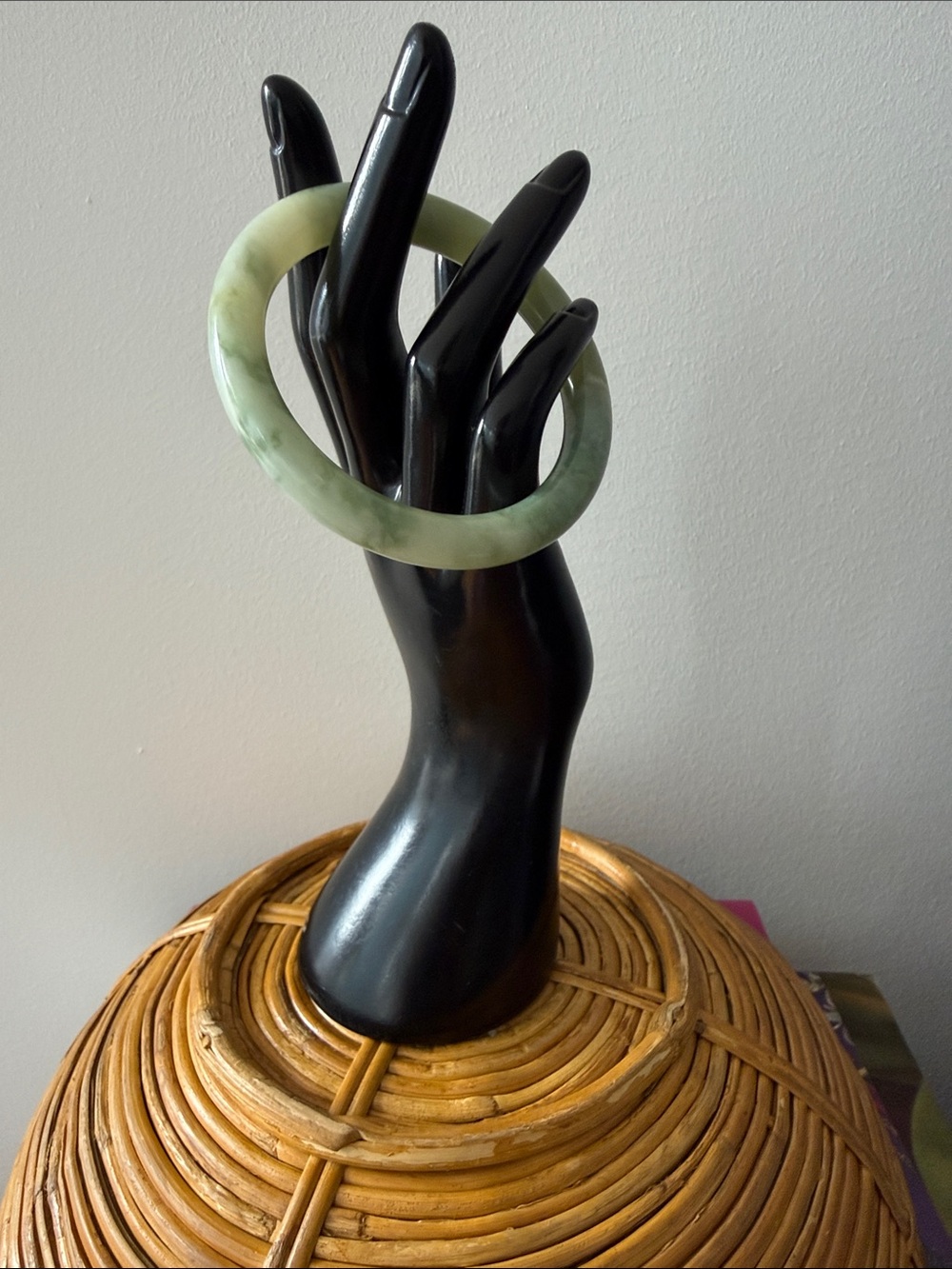 Natural Green Jadeite Bangle Bracelet.